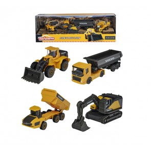 Coffret miniatures 4 véhicules de chantier