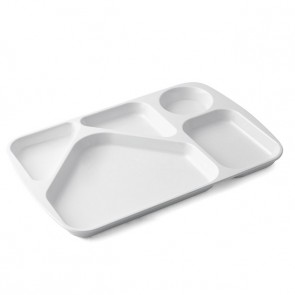 Plateau 5 compartiments blanc ou bleu