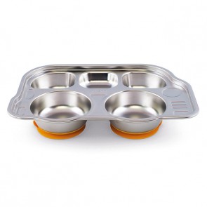Plateau inox 5 compartiments à ventouse