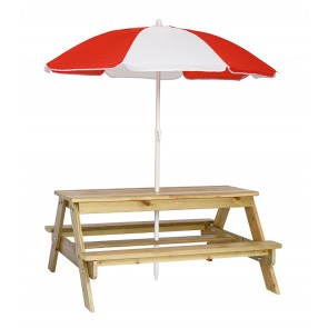 Table bancs avec parasol