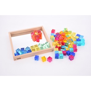 Cubes cristal avec plateau