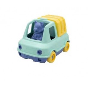 Le camion poubelle jaune