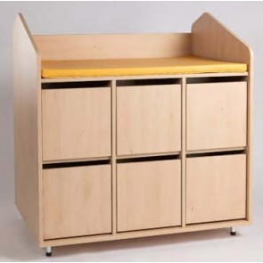 Meuble de déshabillage 6 casiers à portes