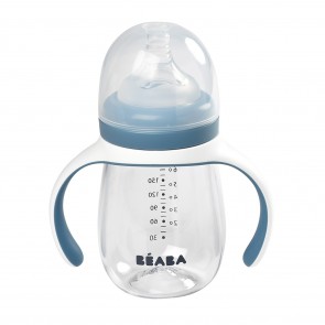 Biberon verre d'apprentissage 2 en 1