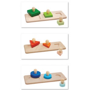 Lot de 3 encastrements montessori