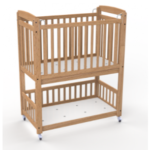 Lit creche double sommier fixe 100x50 barreaux CLIC' CAT