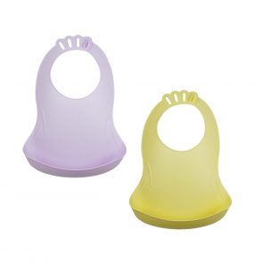 Bavoirs bibou lilas, citron- Lot de 2 