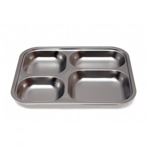 Plateau à 4 compartiments Inox