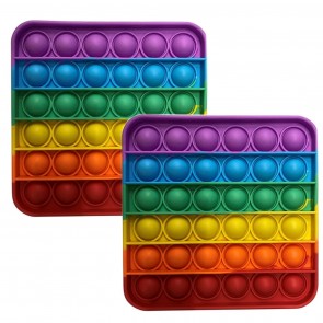 Lot de 5 fidgets pop carré multicolore