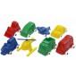 Véhicules souples 9 cm . Assortiment de 8 modèles avec boîte 