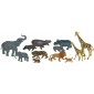 Les animaux sauvages et leurs bébés. Assortiment de 12 figurines.
