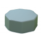 Pouf octogonal ht.17 cm - COLORIS à préciser