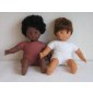 Poupée souple cheveux garçon noire 40 cm