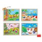 Puzzles bois 15p - les saisons - set de 4