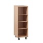 Meuble ouvert 1 colonne sur roulettes