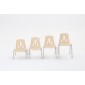 Chaises éco - Lot de 4 T0 - Gris et beige