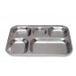 lot de 12 Plateaux inox 5 compartiments