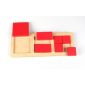 Encastrement montessori : les carrés et les rectangles