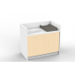Meuble de change 120 avec 2 portes et 3 tiroirs