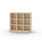 Meuble 9 casiers Feria blanc ou naturel