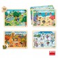 Set 4 puzzles les 4 saisons et un monde durable