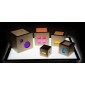 Cubes en bois translucides