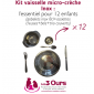 Kit Vaisselle micro creche en Inox avec assiette