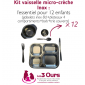 Kit Vaisselle micro creche Inox avec plateau 