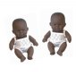 Mini-poupons avec sous-vêtements 21 cm - Assortiment de 2 noirs DLSD