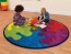 Tapis rond multicolore