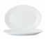 PLATS Assiettes ovales 29cm verre trempé blanc - Lot de 6