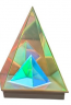 Prisme lumineux triangle 3D