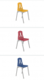 chaise eco jaune rouge ou bleu