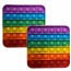 Lot de 5 fidgets pop carré multicolore